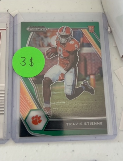 2021 Panini Prizm Draft Picks #107 Travis Etienne Rookie Card — front