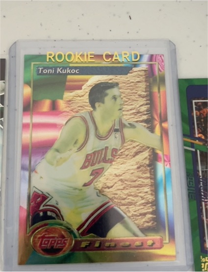 1990-91 Topps Finest #1 Toni Kukoc Rookie Card — front