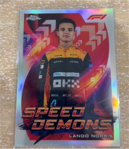 2022 Topps Chrome Formula 1 #SD-LN Lando Norris Speed Demons — front