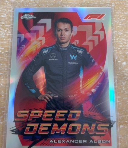 2022 Topps Chrome Formula 1 Speed Demons #SD-AA Alexander Albon — front