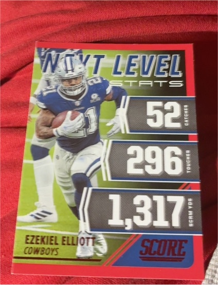 2021 Panini Score Next Level Stats #NL18 Ezekiel Elliott — front