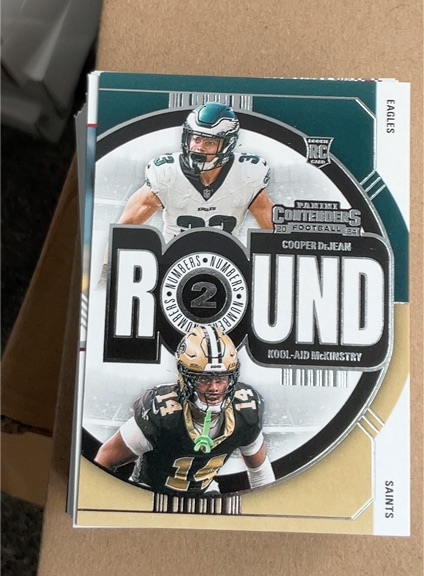 2024 Panini Contenders #11 Round Numbers 2 Cooper DeJean & Kool-Aid McKinstry — front