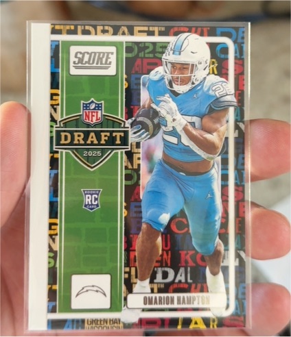 2025 Panini Score NFL Draft #15 Omarion Hampton — front