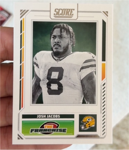 2025 Panini Score #12 Josh Jacobs The Franchise — front