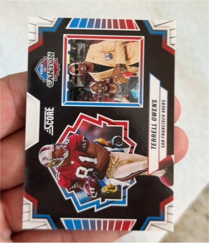 2025 Panini Score #8 Terrell Owens Men of Canton — front