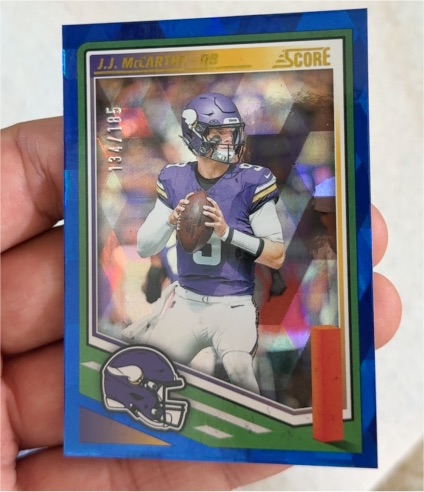 2025 Panini Score #291 J.J. McCarthy — front