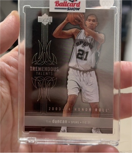 2003 Upper Deck Tremendous Talents Tim Duncan — front