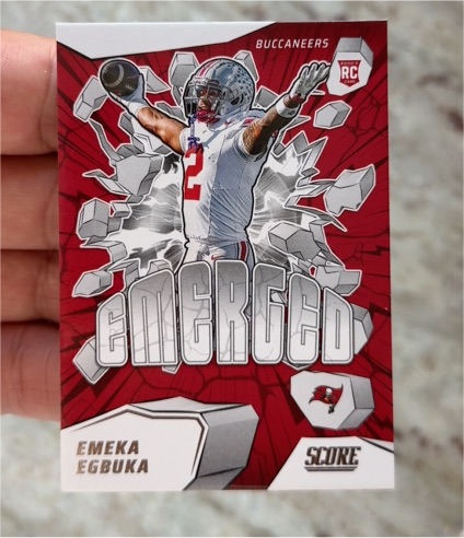 2025 Panini Score #13 Emeka Egbuka Emerged Rookie — front