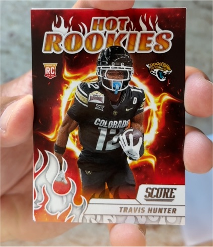 2025 Panini Score #2 Travis Hunter Hot Rookies — front