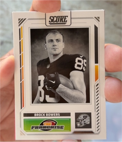 2025 Panini Score #17 Brock Bowers The Franchise Las Vegas Raiders — front