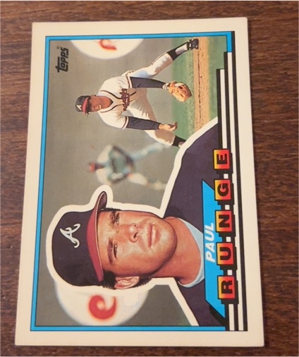 1989 Topps Big #E Paul Runge — front