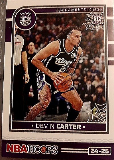 2024-25 Panini NBA Hoops Haunted Hoops #239 Devin Carter — front