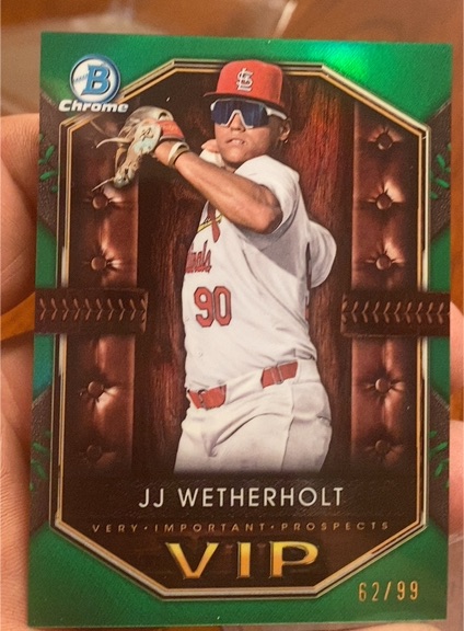 2025 Bowman Chrome Very Important Prospects #VIP-18 JJ Wetherholt — front