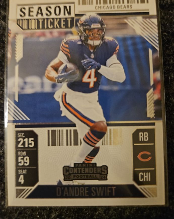 2024 Panini Contenders #16 D'Andre Swift Season Ticket — front