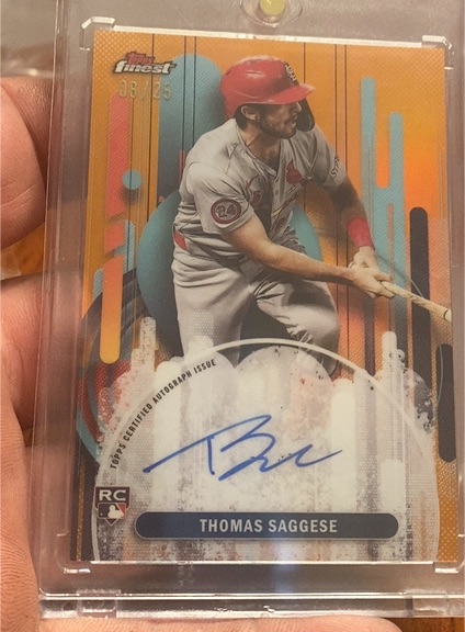 2025 Topps Finest #FA-TS Thomas Saggese — front