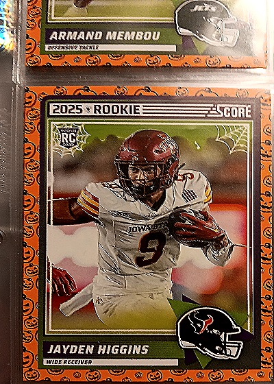 2025 Panini Score A Treat Jayden Higgins Rookie Card — front