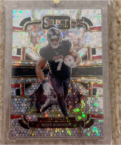 2023 Panini Select #4 Bijan Robinson H2 Silver Disco Atlanta Falcons RC Rookie — front