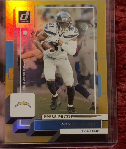 2022 Donruss #293 Gerald Everett Press Proof — front