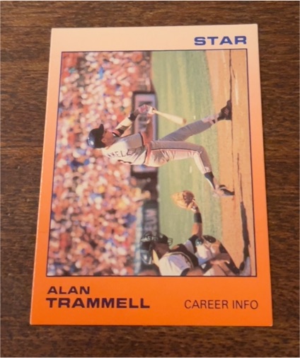 1991 Star # Alan Trammell — front