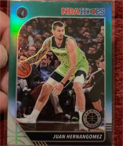 2019-20 Panini NBA Hoops Premium Stock #163 Juan Hernangomez — front