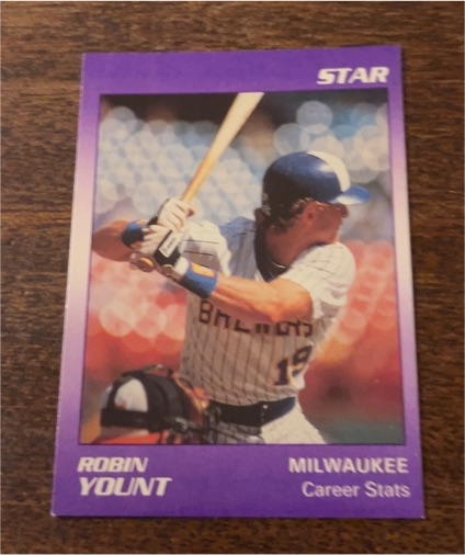 1989 Star Robin Yount Milwaukee Career Stats — front