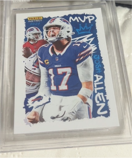 2024 Panini Instant Award Winners Josh Allen MVP — front