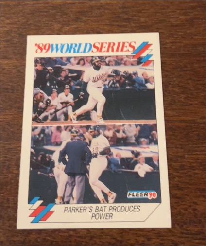 1990 Fleer '89 World Series #9 Dave Parker — front