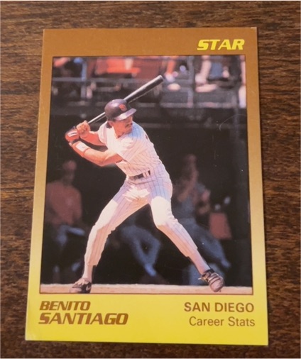 1990 Star Company Benito Santiago San Diego Padres Career Stats — front
