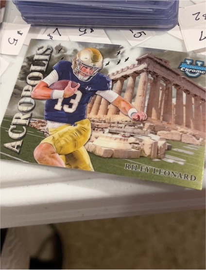 2024 Bowman Chrome University #A-2 Riley Leonard Acropolis — front