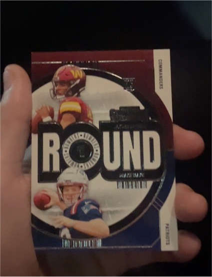 2024 Panini Contenders Round Numbers #1 Jayden Daniels & Drake Maye — front