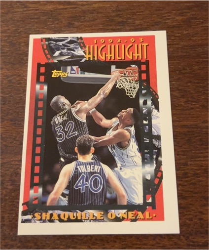 1992-93 Topps Highlight #3 Shaquille O'Neal — front