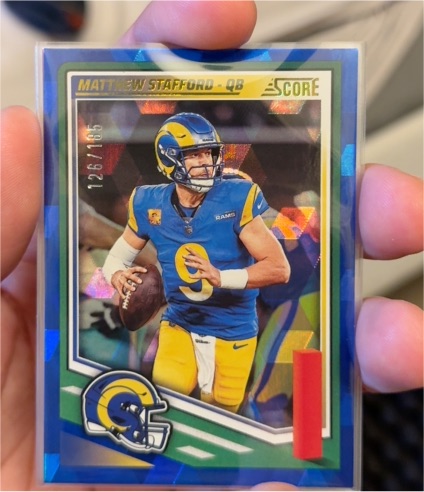 2025 Panini Score #196 Matthew Stafford — front
