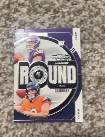 2024 Panini Contenders Round 1 Numbers #4 Bo Nix / J.J. McCarthy — front