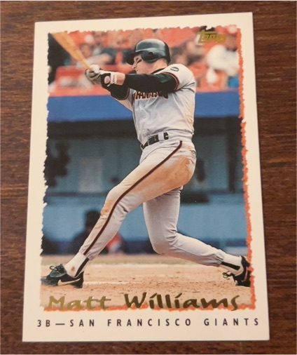 1995 Topps #10 Matt Williams — front