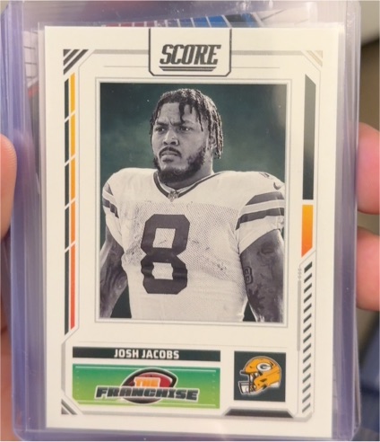 2025 Panini Score #12 Josh Jacobs The Franchise — front