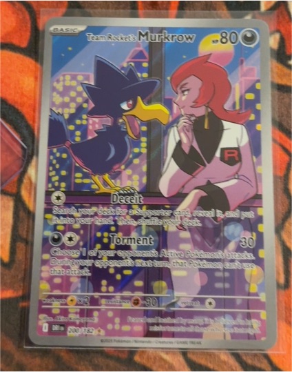 2023 Pokémon Destined Rivals #200 Team Rocket's Murkrow — front