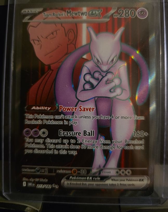 2022 Pokémon SV10: Destined Rivals #213 Team Rocket's Mewtwo ex — front