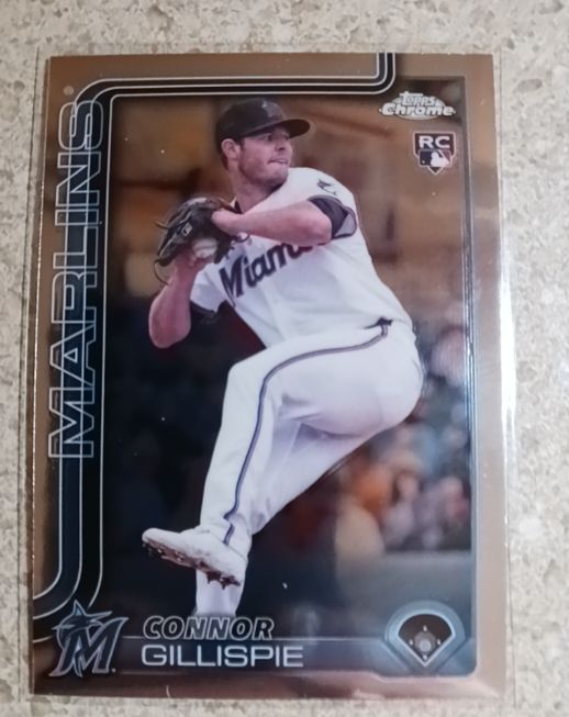 2025 Topps Chrome #26 Connor Gillispie RC Miami Marlins — front