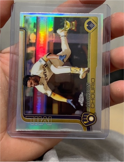 2025 Topps Chrome #376 Jackson Chourio — front