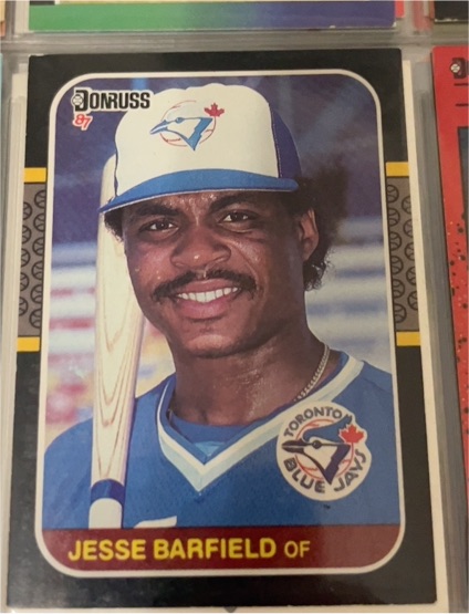 1987 Donruss #121 Jesse Barfield — front