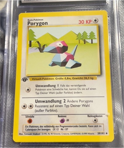 1999 Pokémon #39 Porygon — front