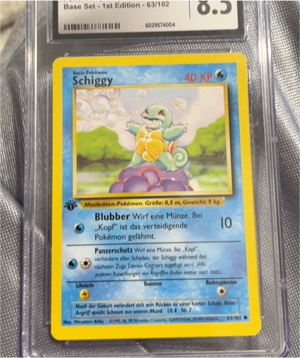 1995 Pokémon #63 Schiggy — front