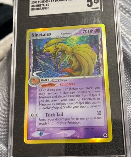 2006 Pokémon EX Dragon Frontiers #8 Ninetales Delta Species — front