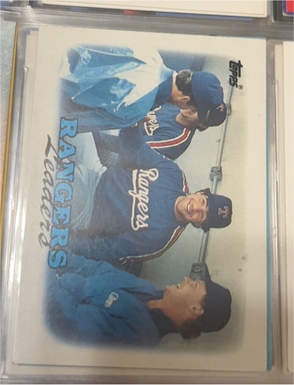 1988 Topps #201 Rangers Leaders Texas Rangers — front
