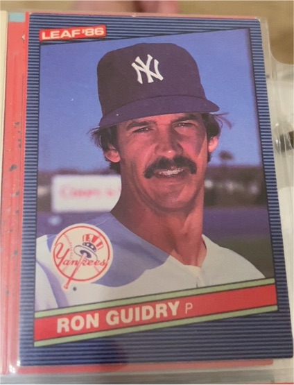 1986 Leaf #36 Ron Guidry — front