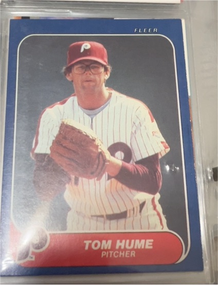 1986 Fleer Update #U-52 Tom Hume — front