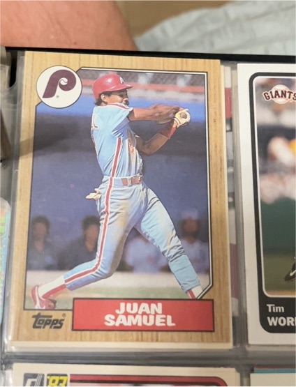 1987 Topps #255 Juan Samuel — front