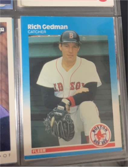 1987 Fleer #35 Rich Gedman — front