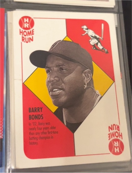 2002 Topps #HR Barry Bonds Home Run Game Card — front