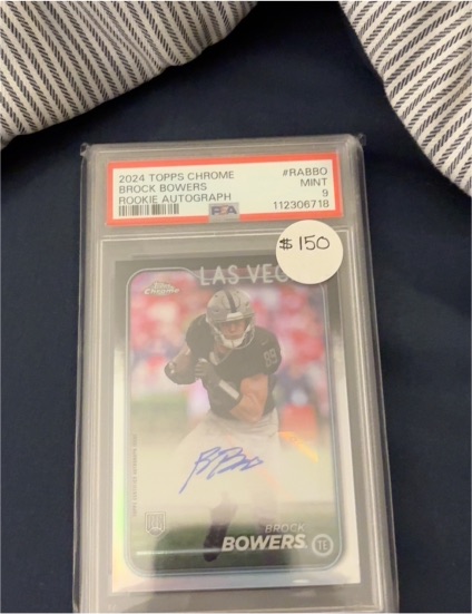 2024 Topps Chrome #RABBO Brock Bowers Rookie Autograph — front